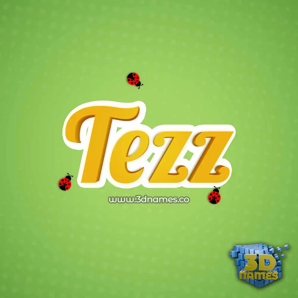 tezz in Ladybugs style - 3D name wallpaper