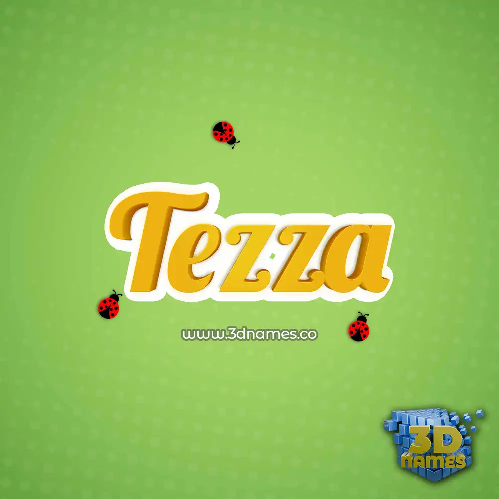 tezza in Ladybugs style - 3D name wallpaper