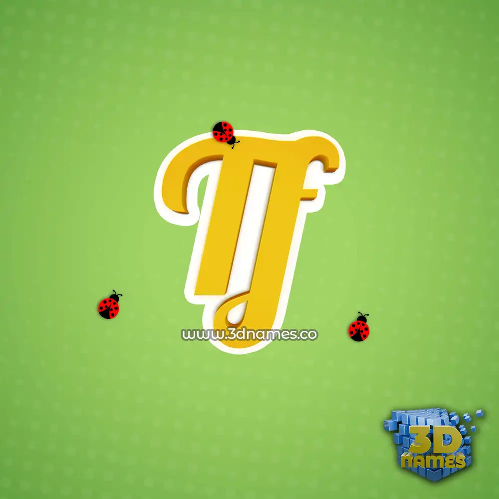 tf in Ladybugs style - 3D name wallpaper