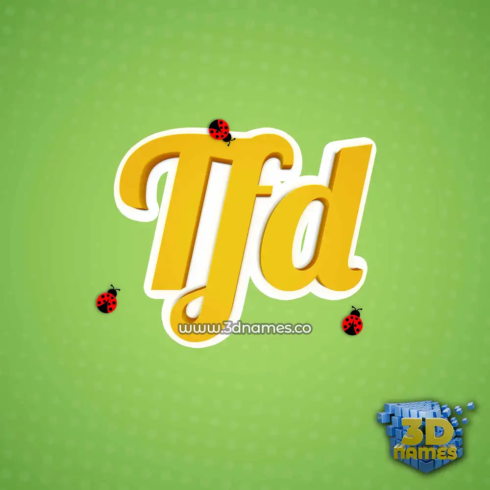 tfd in Ladybugs style - 3D name wallpaper