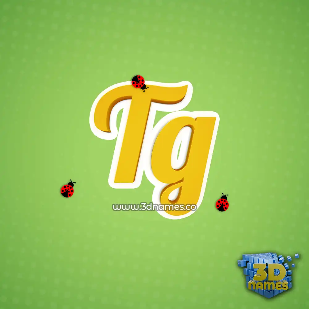 tg in Ladybugs style - 3D name wallpaper