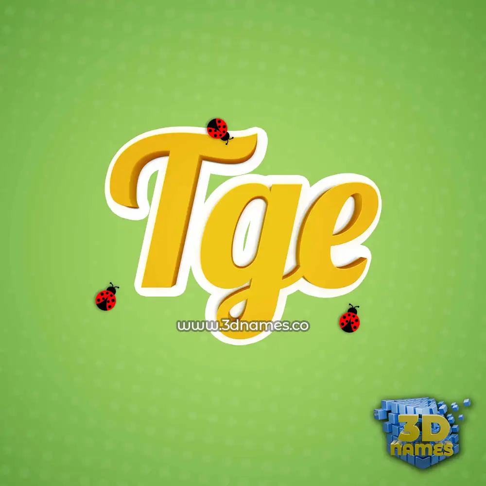 tge in Ladybugs style - 3D name wallpaper