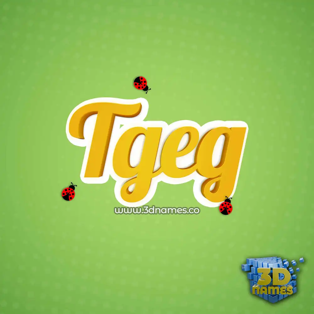 tgeg in Ladybugs style - 3D name wallpaper