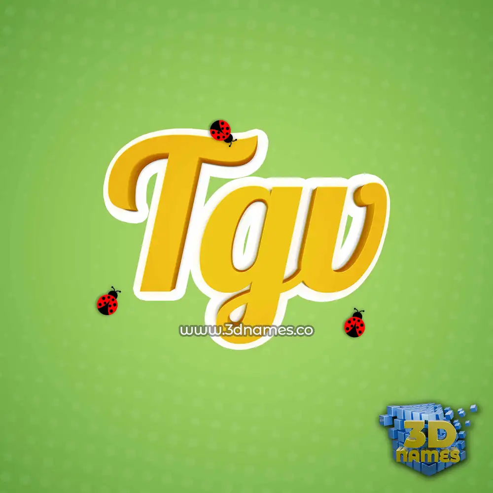tgv in Ladybugs style - 3D name wallpaper