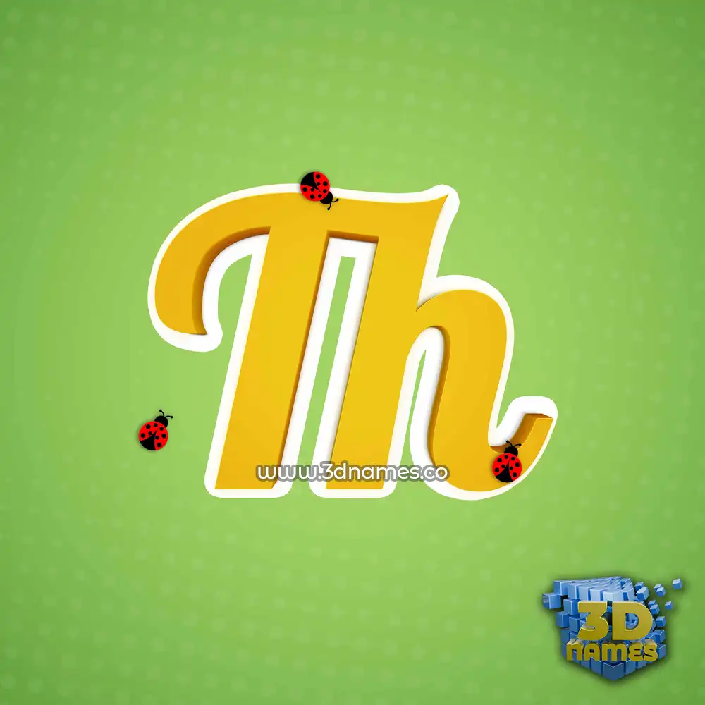 th in Ladybugs style - 3D name wallpaper
