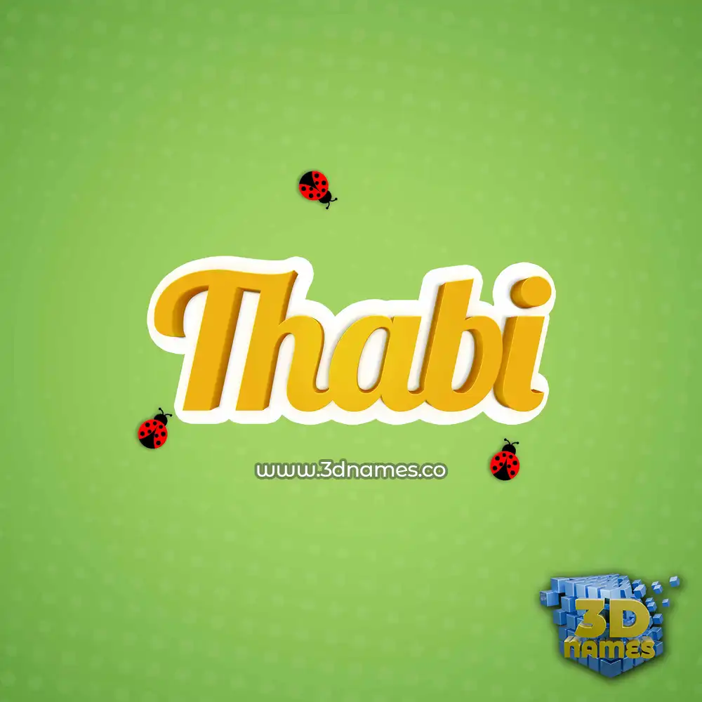 thabi in Ladybugs style - 3D name wallpaper