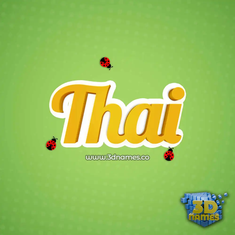 thai in Ladybugs style - 3D name wallpaper