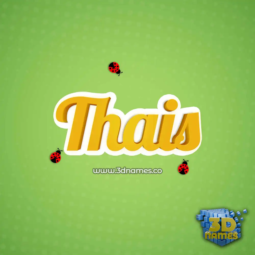thais in Ladybugs style - 3D name wallpaper