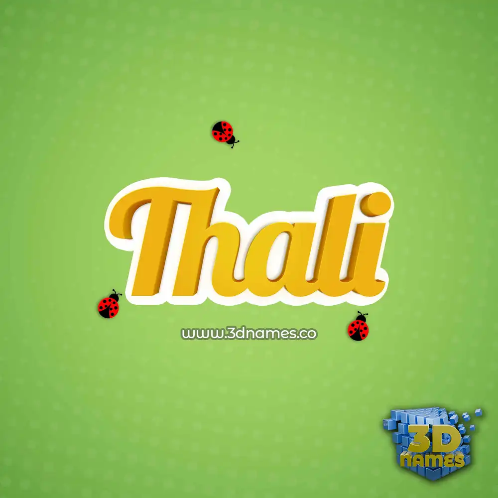thali in Ladybugs style - 3D name wallpaper