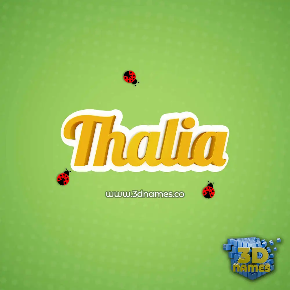 thalia in Ladybugs style - 3D name wallpaper