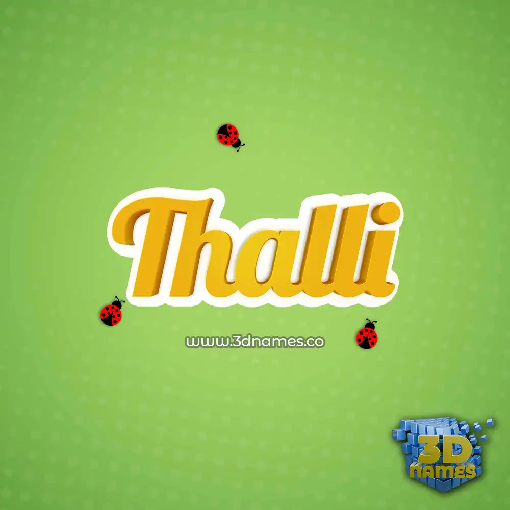 thalli in Ladybugs style - 3D name wallpaper