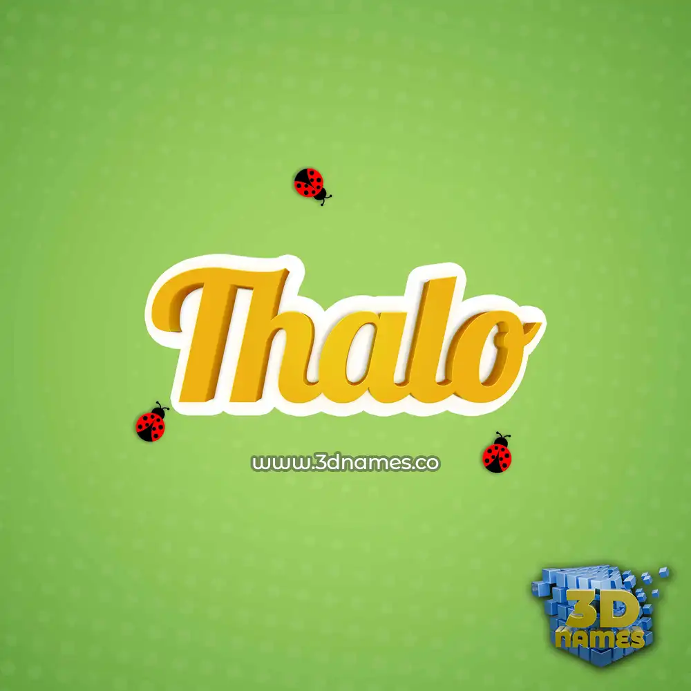 thalo in Ladybugs style - 3D name wallpaper