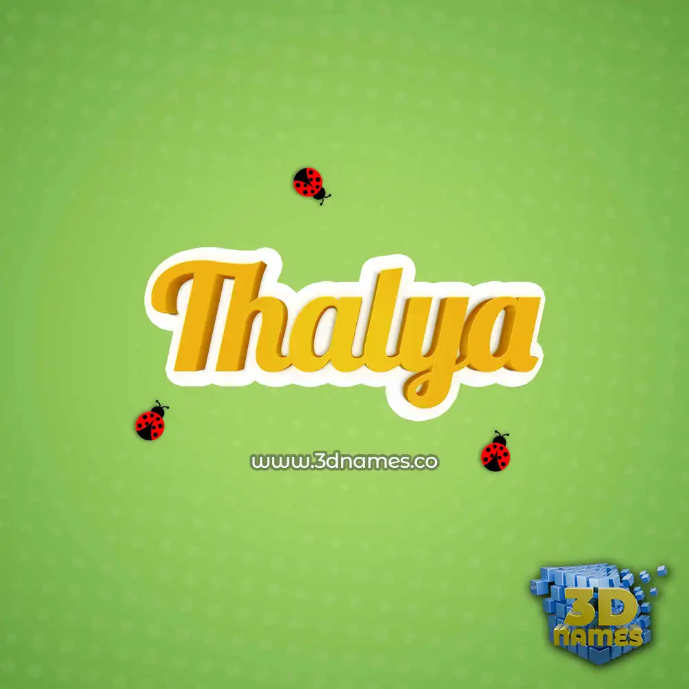 thalya in Ladybugs style - 3D name wallpaper