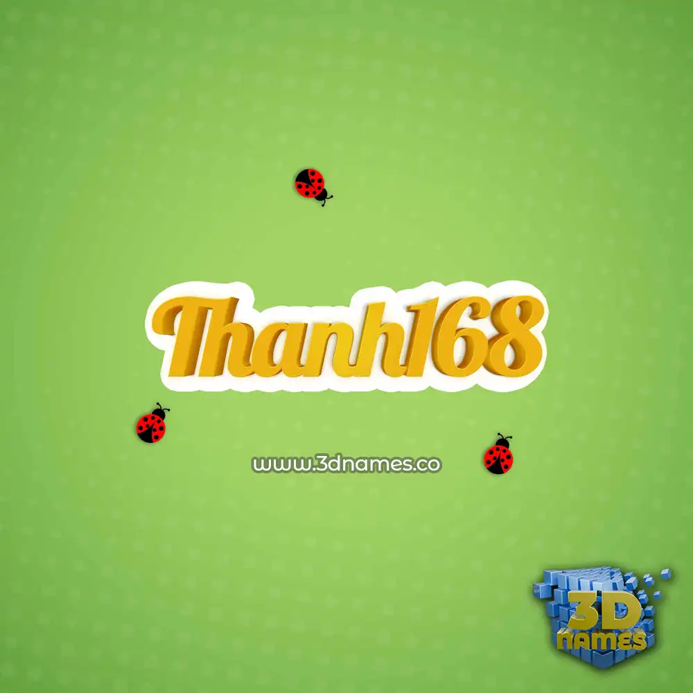 thanh168 in Ladybugs style - 3D name wallpaper