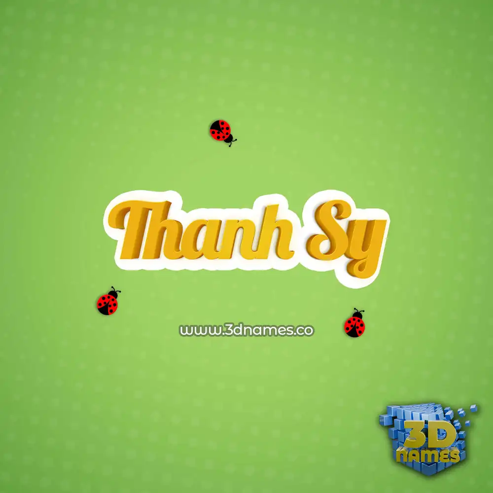 thanh sy in Ladybugs style - 3D name wallpaper