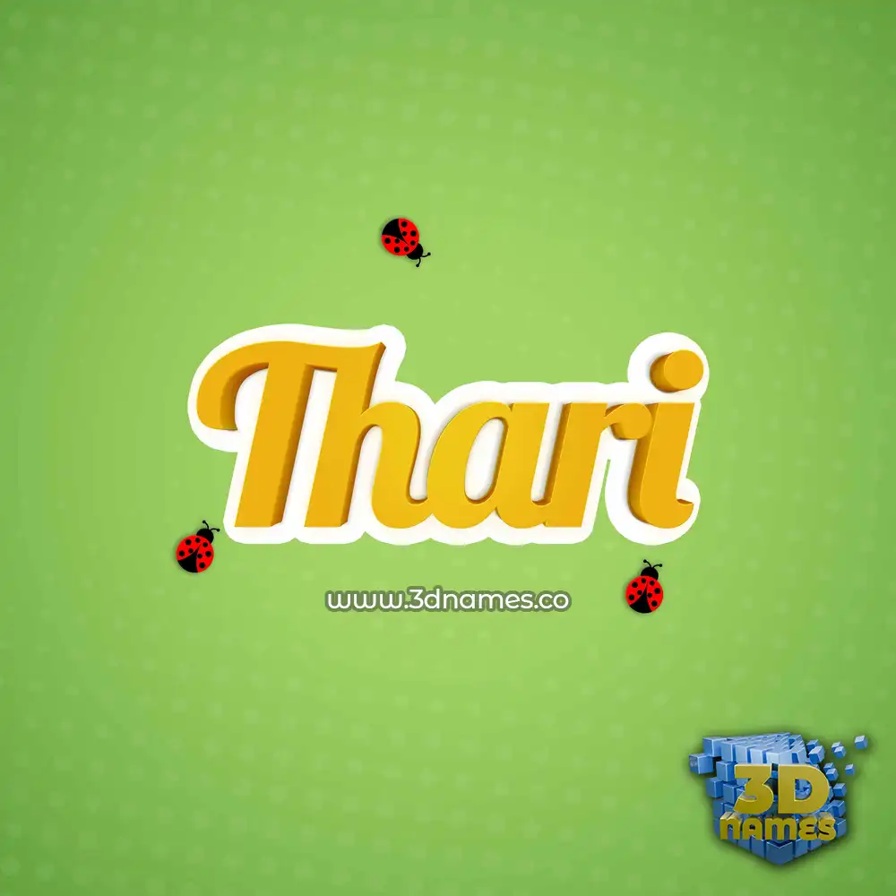 thari in Ladybugs style - 3D name wallpaper