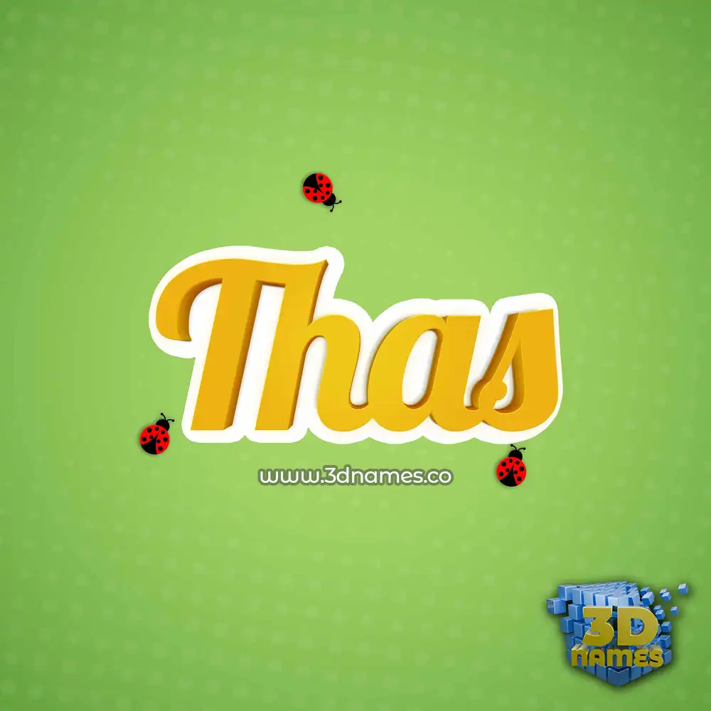 thas in Ladybugs style - 3D name wallpaper
