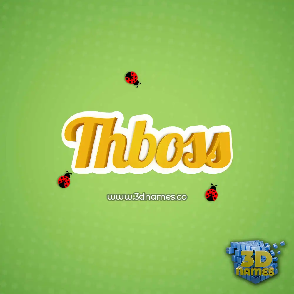 thboss in Ladybugs style - 3D name wallpaper