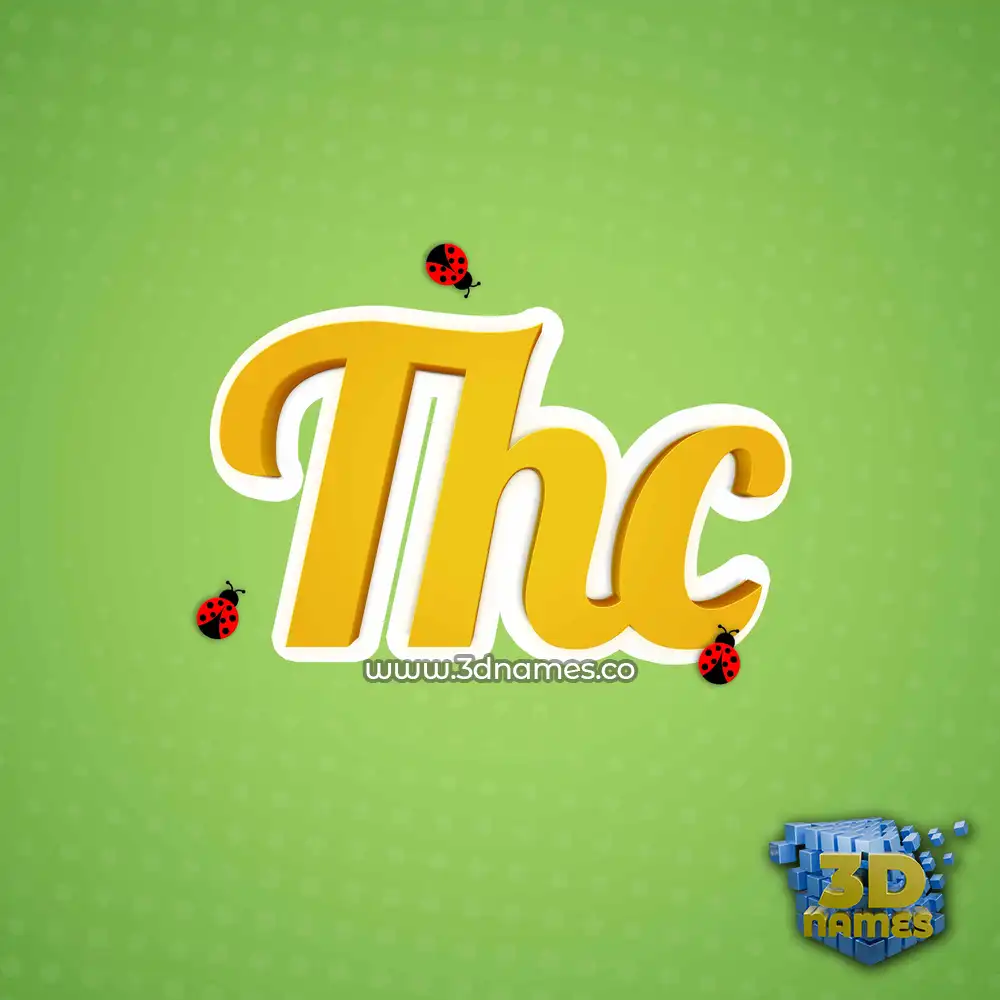 thc in Ladybugs style - 3D name wallpaper