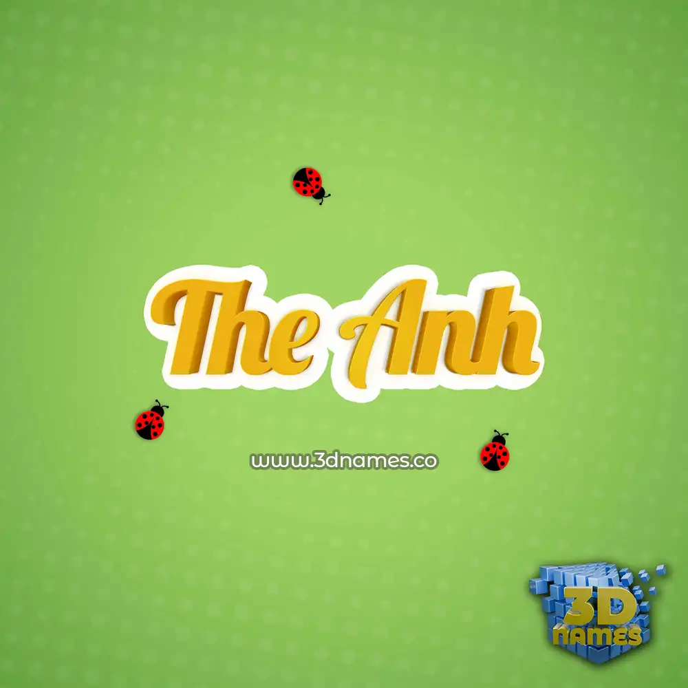 the anh in Ladybugs style - 3D name wallpaper