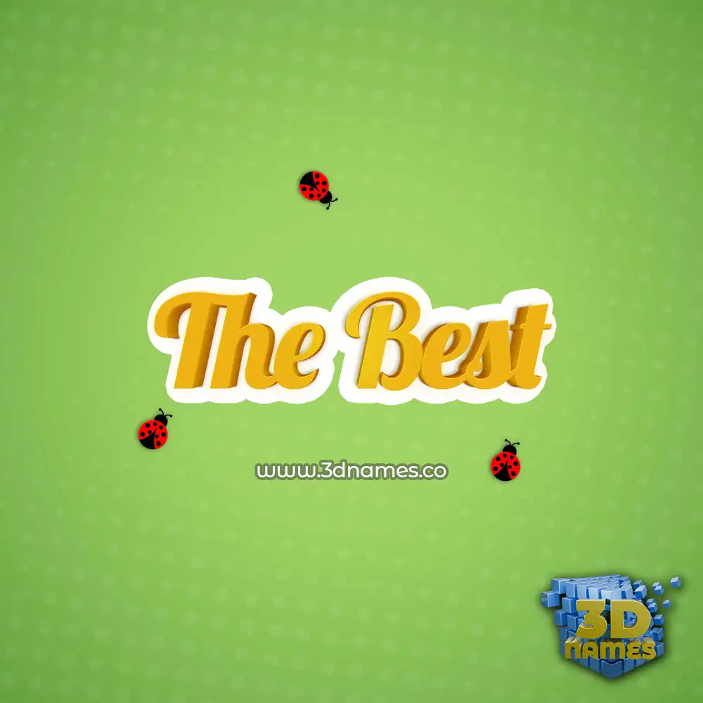 the best in Ladybugs style - 3D name wallpaper