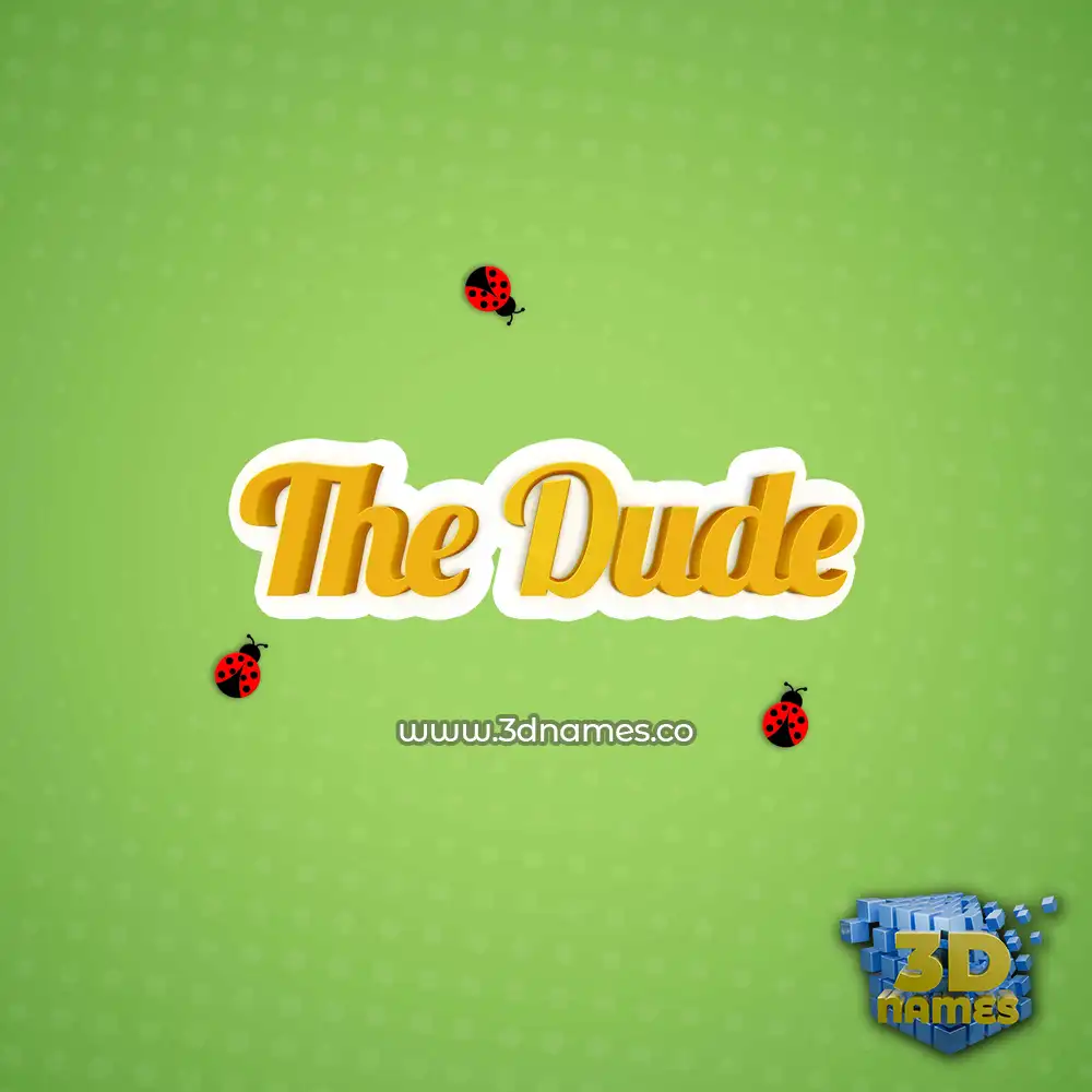 the dude in Ladybugs style - 3D name wallpaper