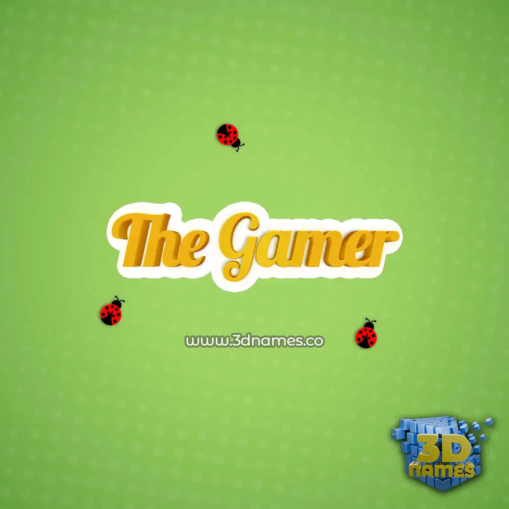 the gamer in Ladybugs style - 3D name wallpaper
