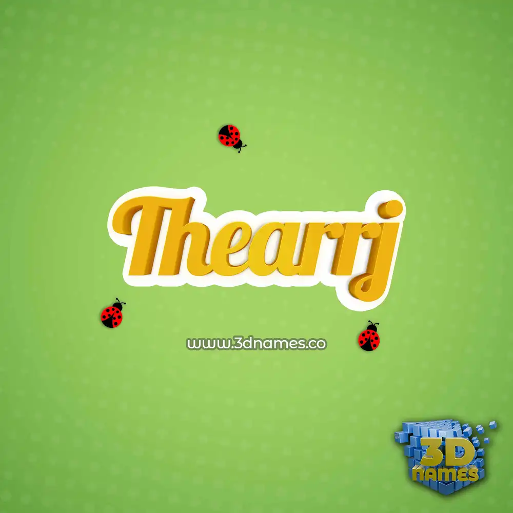 thearrj in Ladybugs style - 3D name wallpaper