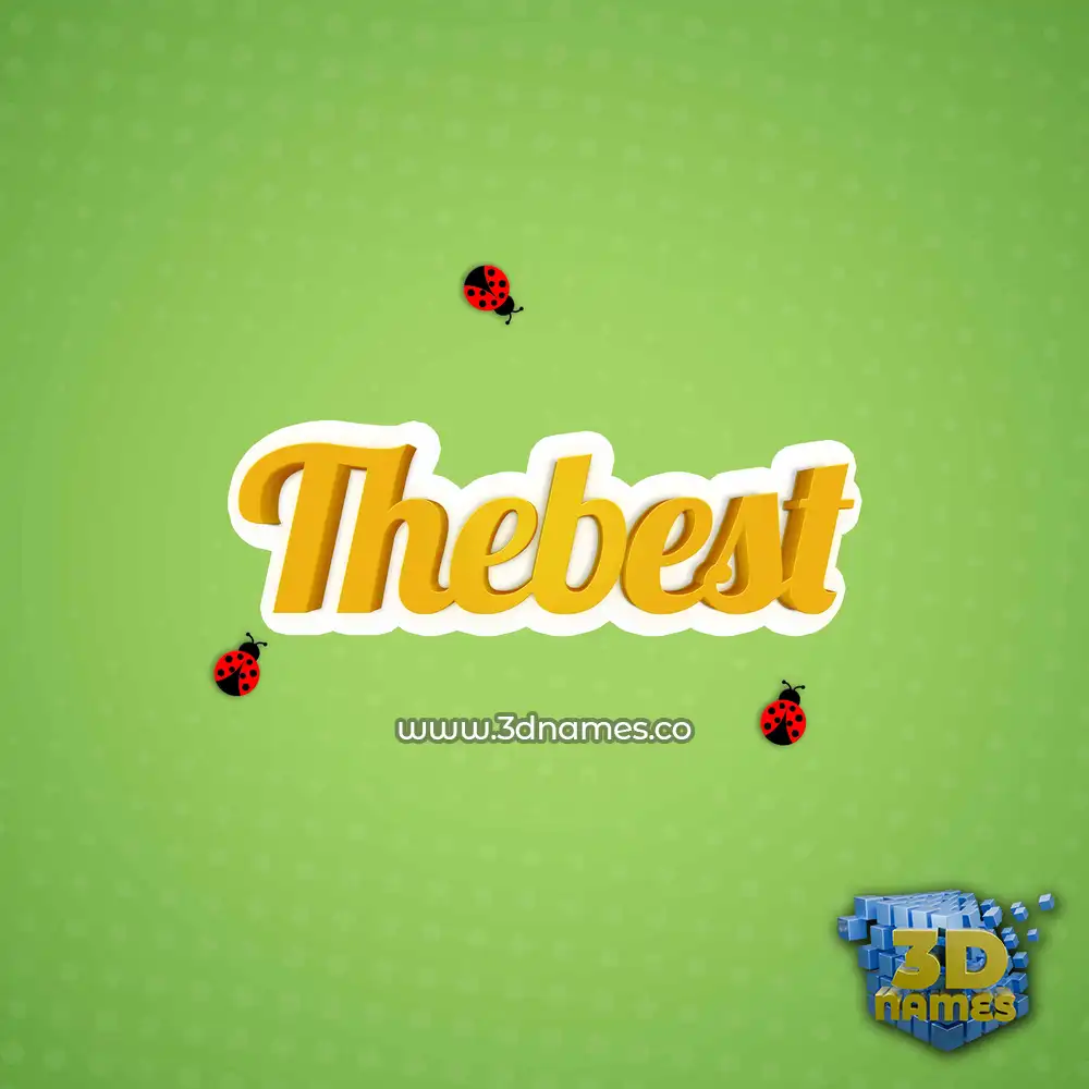 thebest in Ladybugs style - 3D name wallpaper