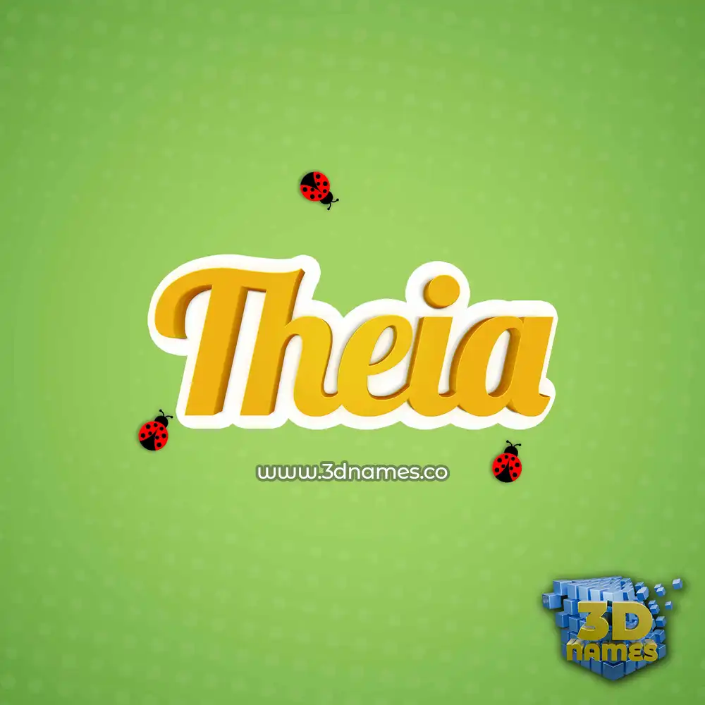 theia in Ladybugs style - 3D name wallpaper