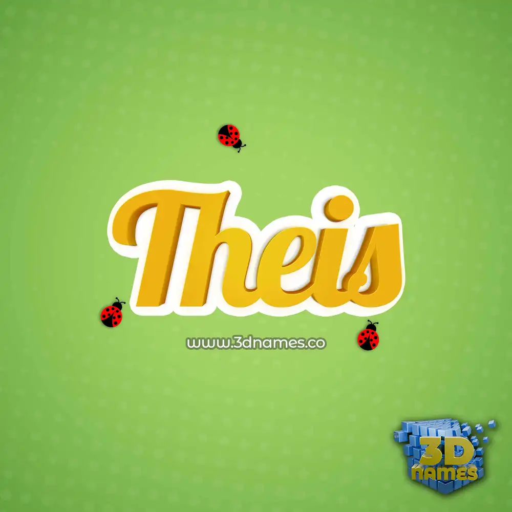 theis in Ladybugs style - 3D name wallpaper