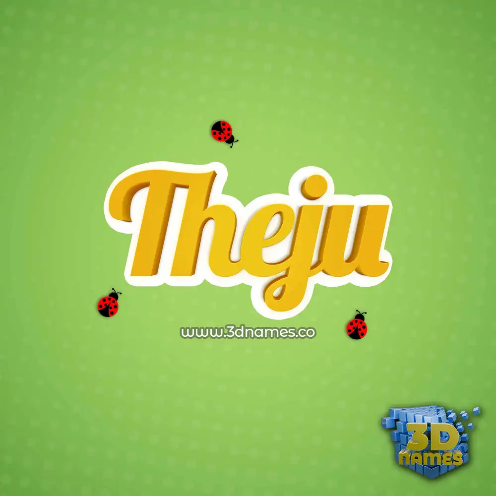 theju in Ladybugs style - 3D name wallpaper