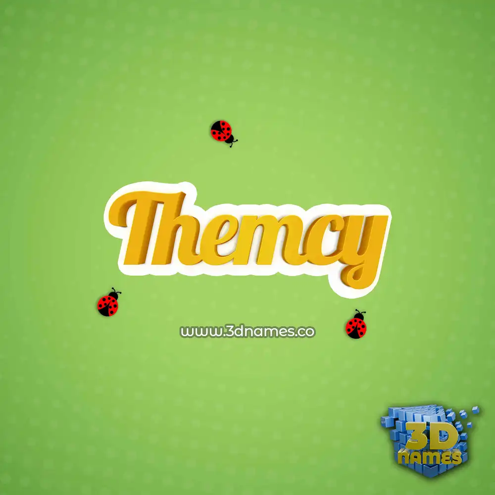 themcy in Ladybugs style - 3D name wallpaper