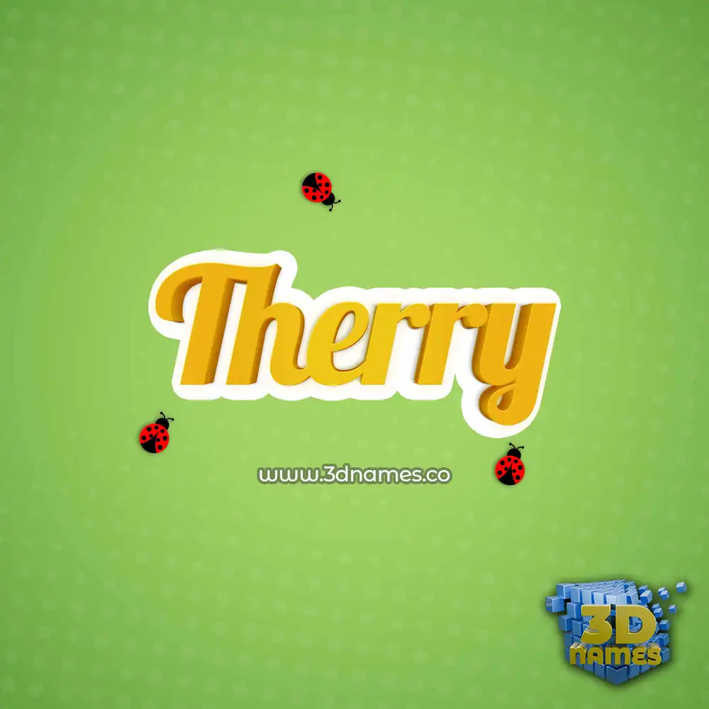therry in Ladybugs style - 3D name wallpaper