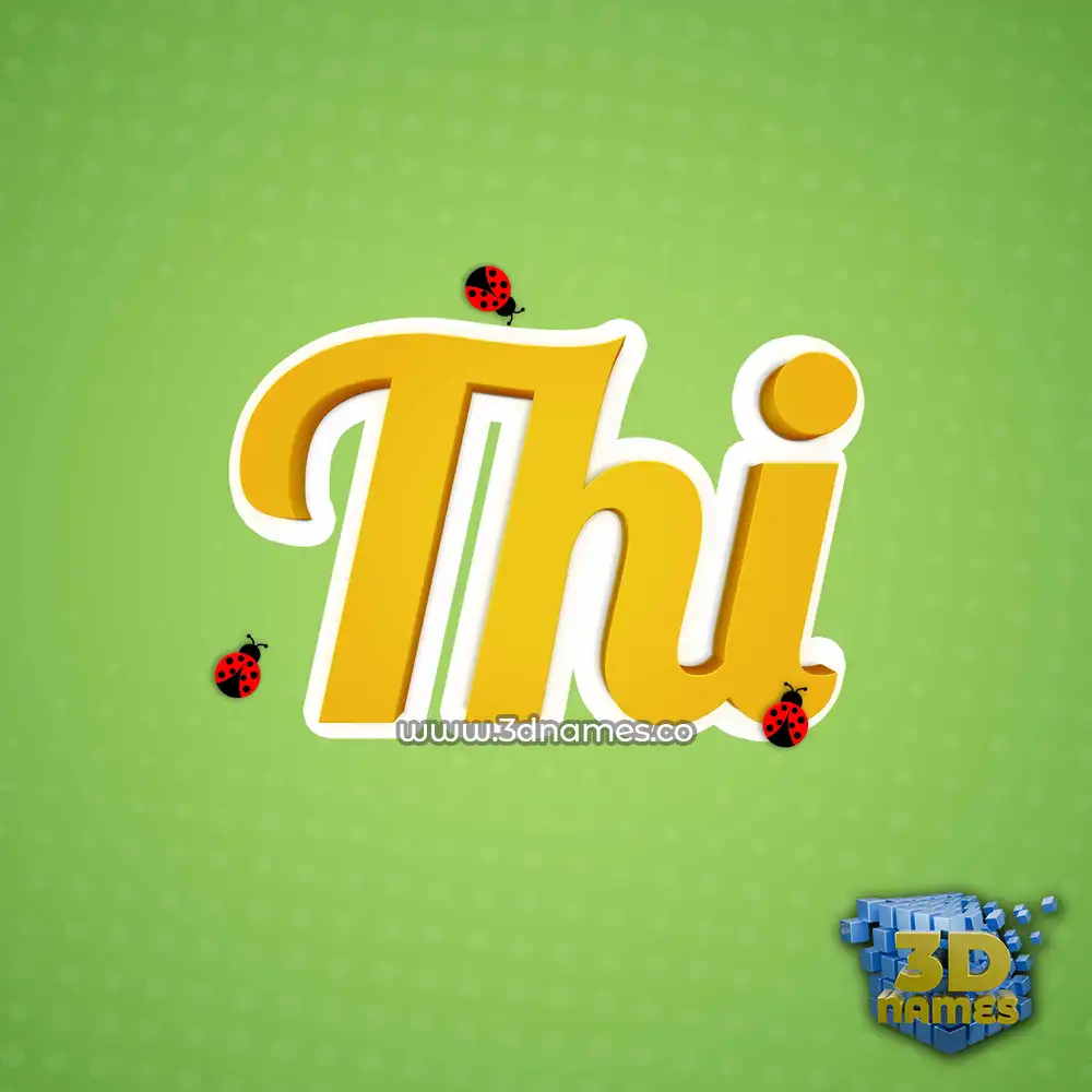thi in Ladybugs style - 3D name wallpaper