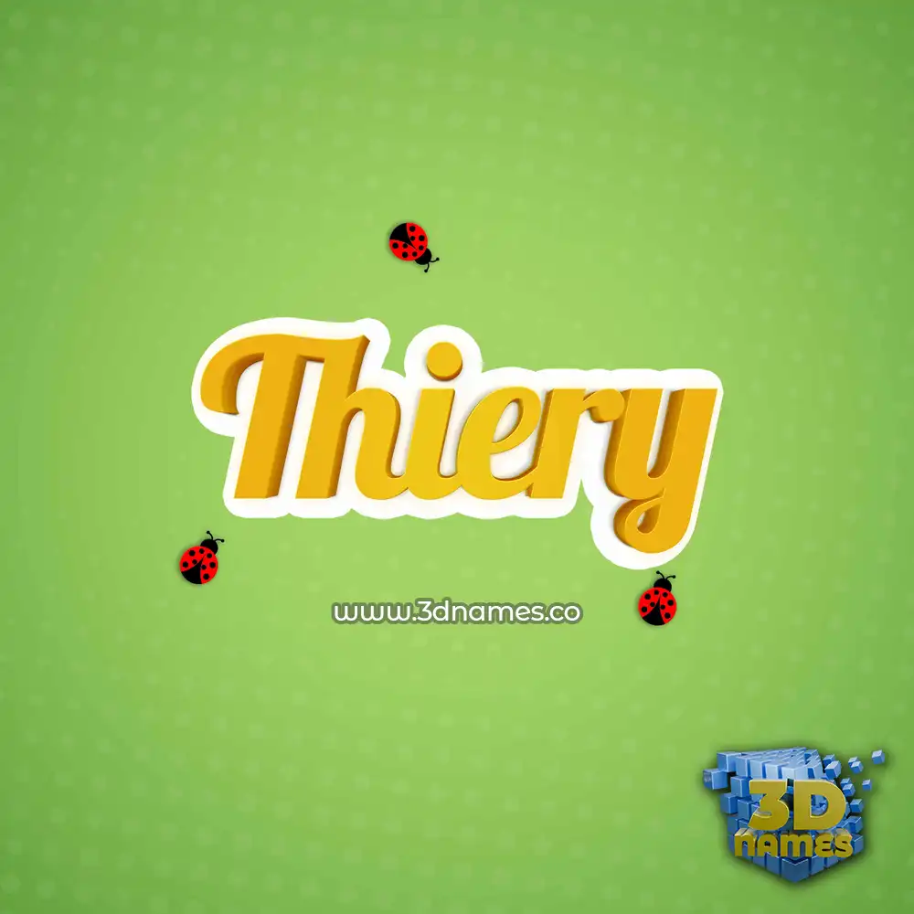 thiery in Ladybugs style - 3D name wallpaper