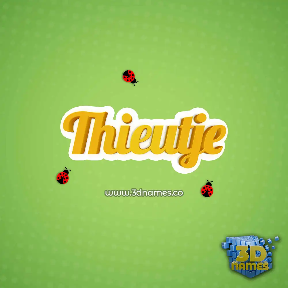 thieutje in Ladybugs style - 3D name wallpaper