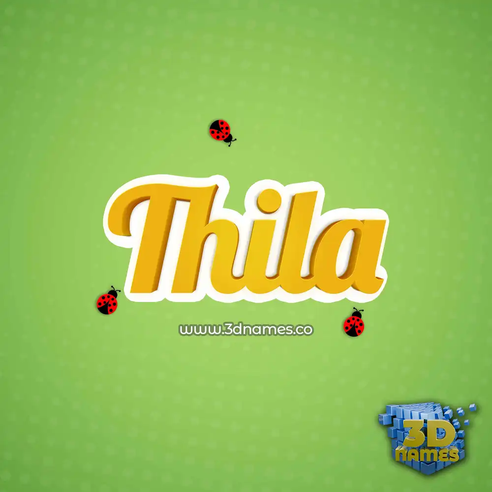 thila in Ladybugs style - 3D name wallpaper