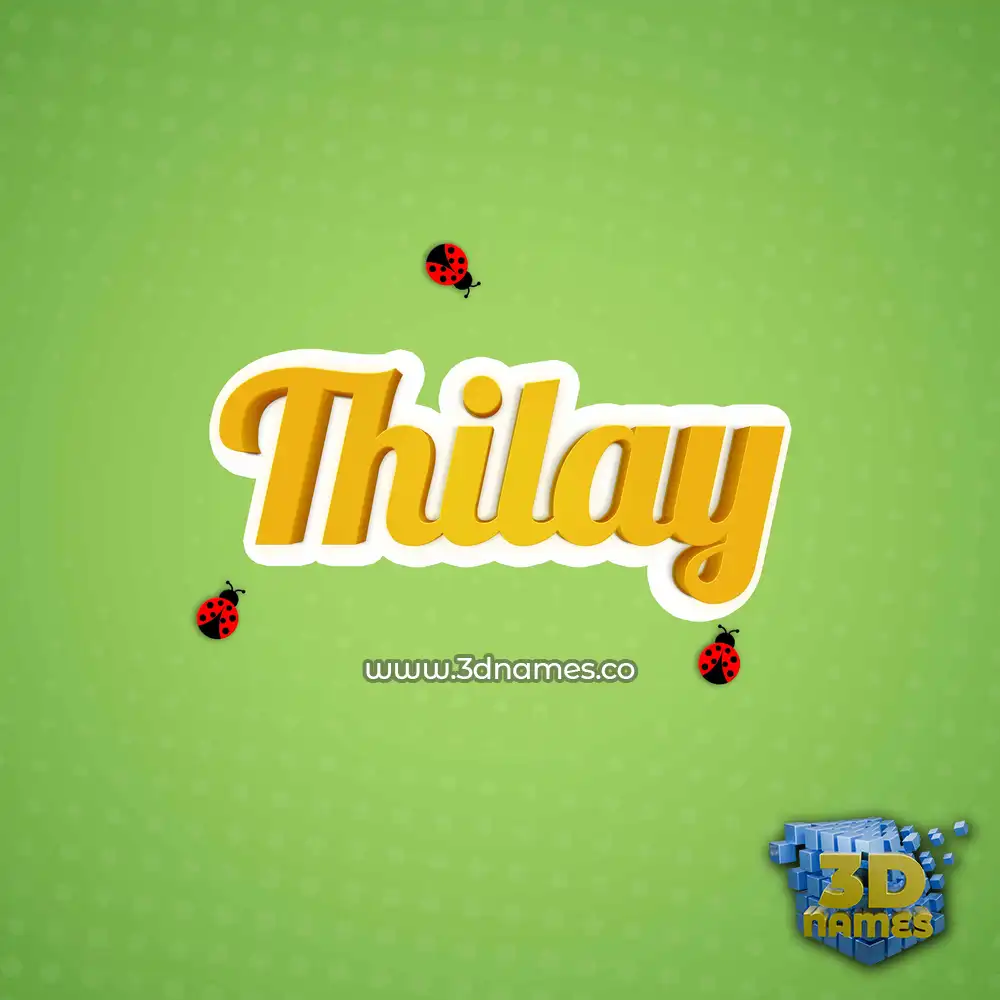 thilay in Ladybugs style - 3D name wallpaper