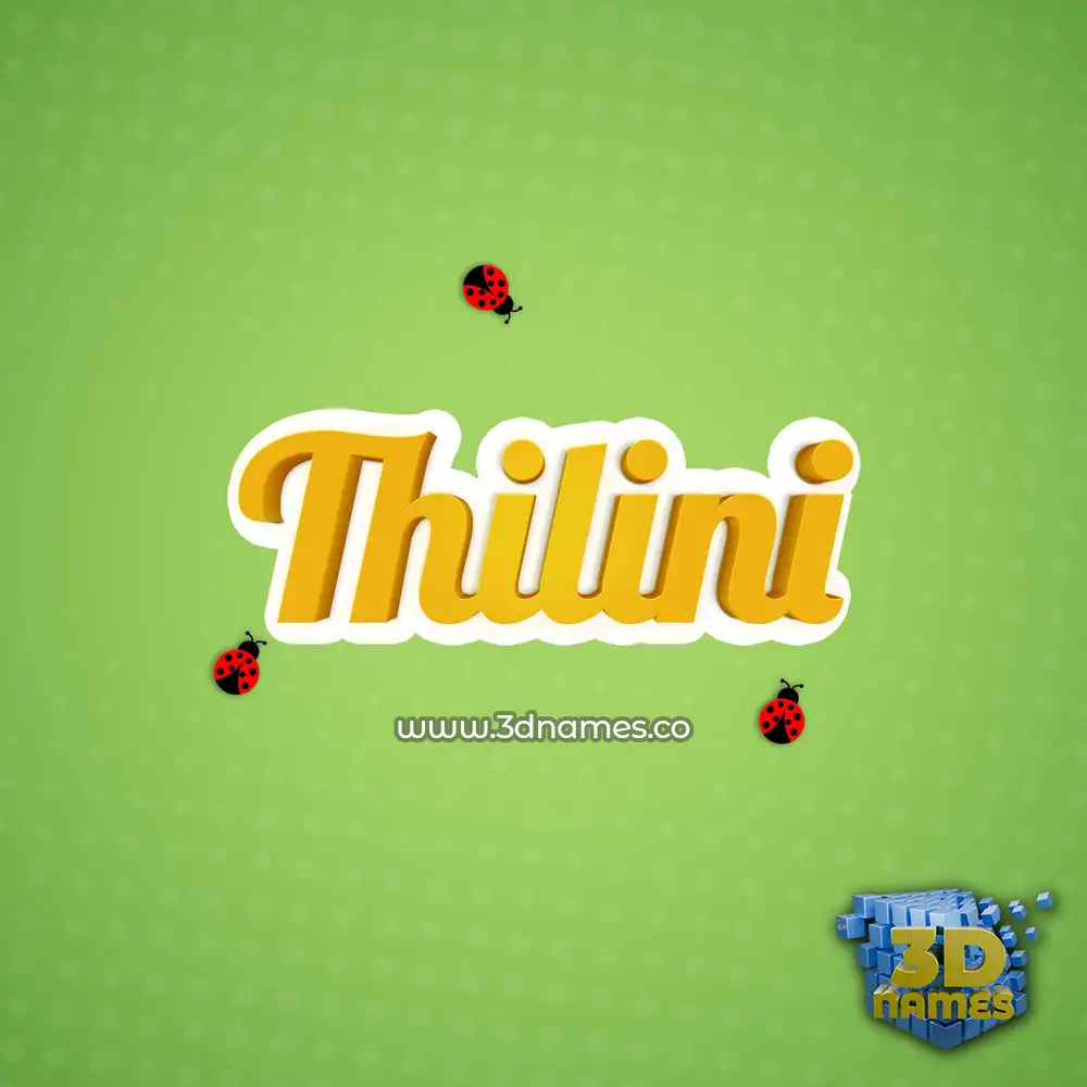 thilini in Ladybugs style - 3D name wallpaper