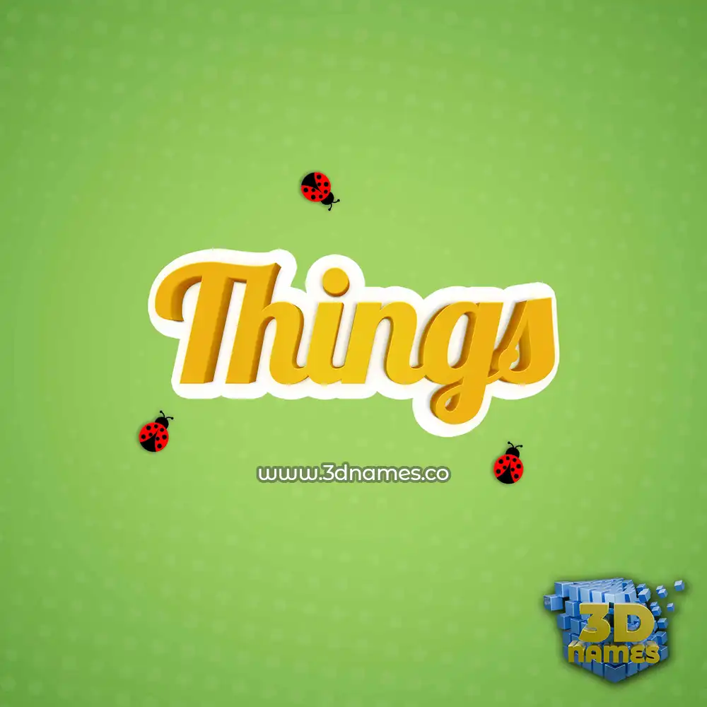 things in Ladybugs style - 3D name wallpaper