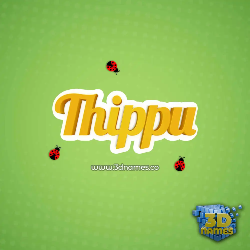 thippu in Ladybugs style - 3D name wallpaper