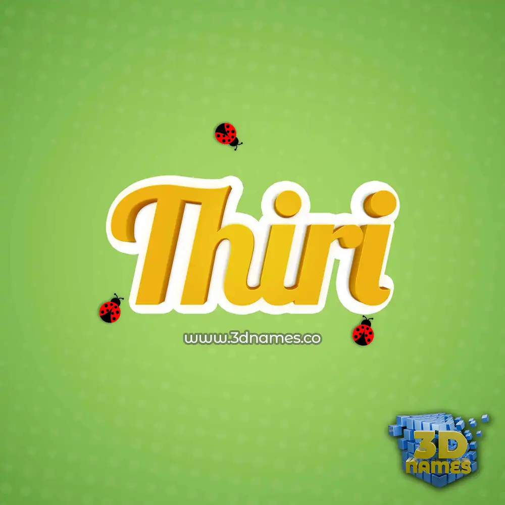thiri in Ladybugs style - 3D name wallpaper