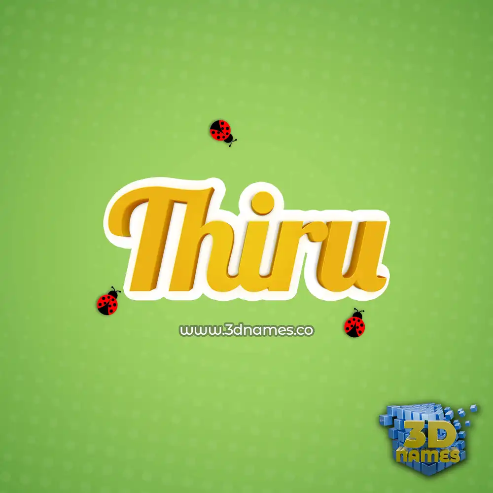 thiru in Ladybugs style - 3D name wallpaper