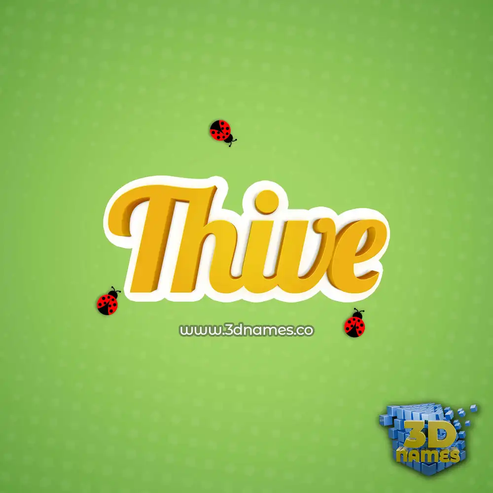 thive in Ladybugs style - 3D name wallpaper