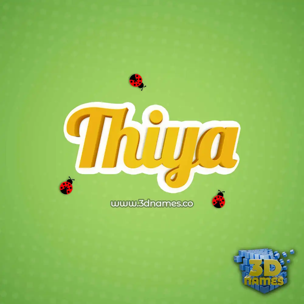 thiya in Ladybugs style - 3D name wallpaper