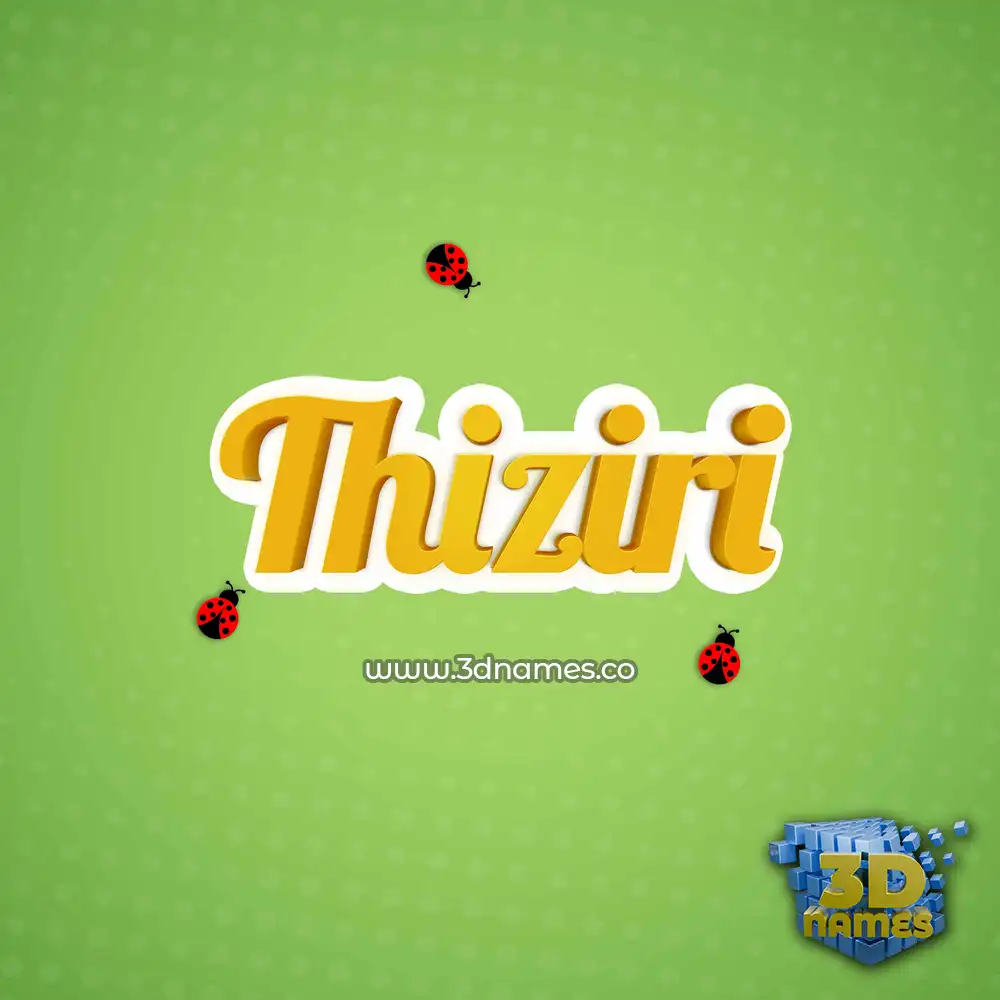 thiziri in Ladybugs style - 3D name wallpaper
