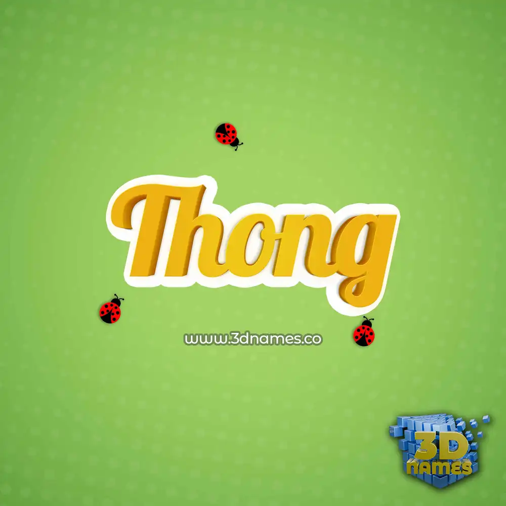 thong in Ladybugs style - 3D name wallpaper