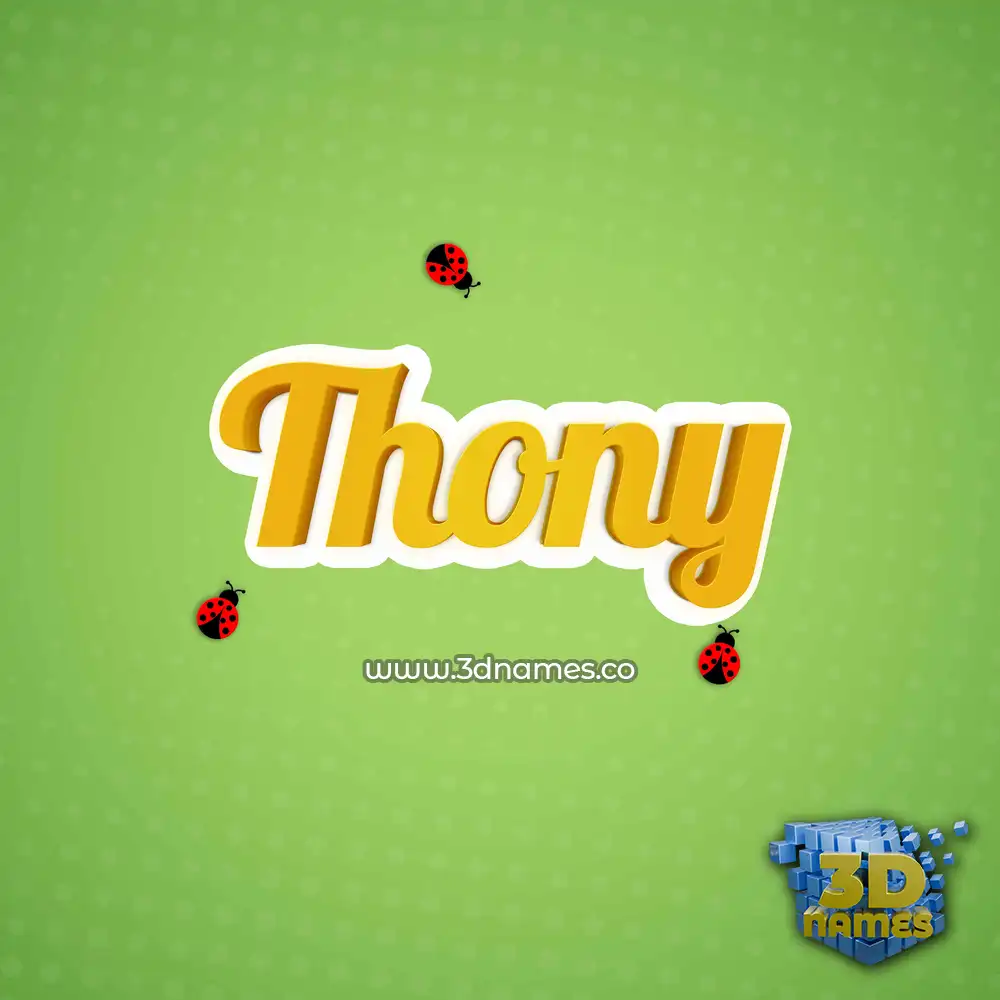 thony in Ladybugs style - 3D name wallpaper