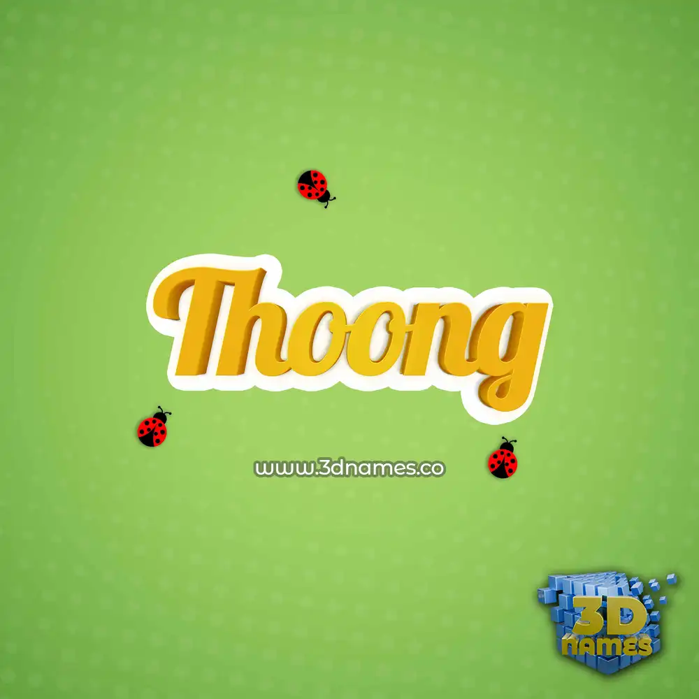 thoong in Ladybugs style - 3D name wallpaper